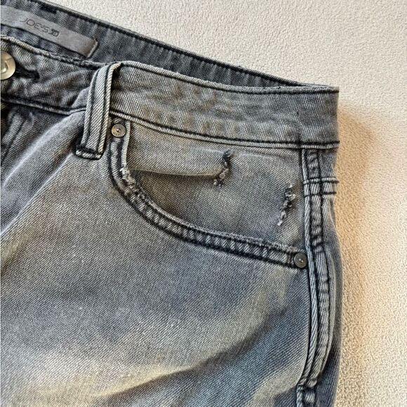 Joe's Jeans Mini Skirt Womens Size 31 Washed Black Destroyed Denim Frayed Hem - Picture 11 of 16